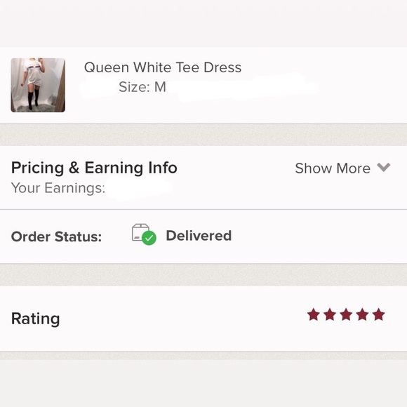 ONE LEFT Queen White Tee Dress - Picture 3 of 4